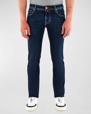 Men's Bard Slim-Fit Stretch Dark Wash Jeans