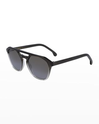 Men's Barford Double-Bridge Navigator Sunglasses