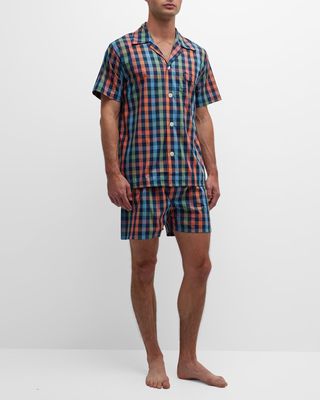 Men's Barker 34 Multi-Check Short Pajama Set