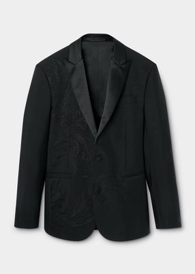 Men's Barocco Jacquard Tuxedo Jacket