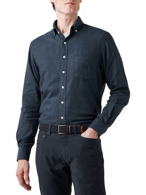 Men's Barrhill Button-Front Shirt - Marine - Size Medium - Marine - Size Medium