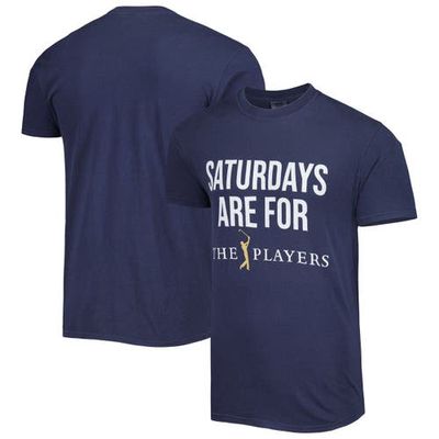 Men's Barstool Golf Navy THE PLAYERS Saturdays Are For The Players T-Shirt
