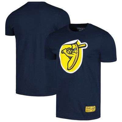 Men's Baseballism Navy Savannah Bananas Banana Sticker T-Shirt