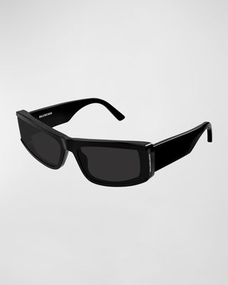 Men's BB0301SM Acetate Rectangle Sunglasses