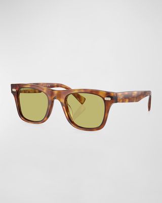 Men's bc4002s Acetate Square Sunglasses