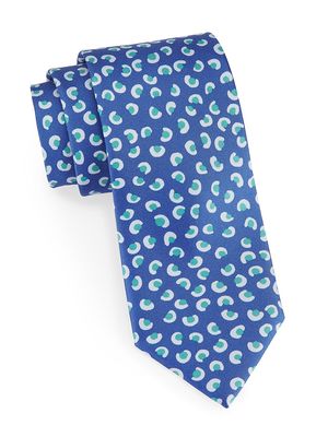 Men's Bean Silk Tie - Blue Aqua - Blue Aqua