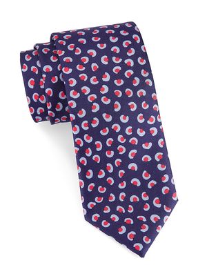 Men's Bean Silk Tie - Blue Red - Blue Red