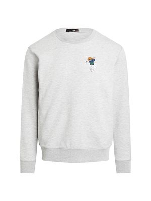 Men's Bear Logo Crewneck Sweatshirt - Grey - Size Large
