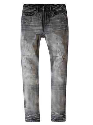 Men's Beatrix Painted Skinny Jeans - Grey - Size 38 - Grey - Size 38
