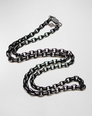 Men's Belcher Flat Chain Necklace, 22"L