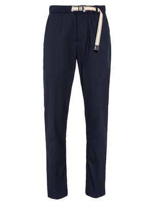 Men's Belted Mid-Rise Pants - Navy - Size 34