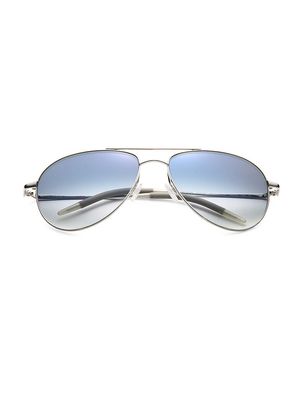 Men's Benedict 59MM Metal Aviator Sunglasses - Grey - Grey