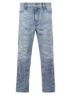 Men's Bert Braided Cotton Jeans - Natural Blue - Size 28 - Natural Blue - Size 28