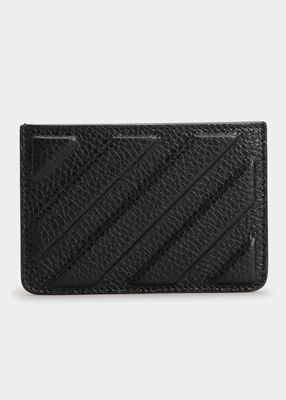 Men's Binder Diagonal Leather Card Case