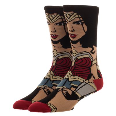 Men's BIOWORLD Red Wonder Woman Crew Socks