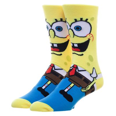 Men's  BIOWORLD SpongeBob SquarePants Crew Socks
