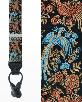 Men's Birds of Prosperity Silk Suspender Braces