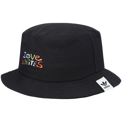 Men's Black adidas Originals Love Unites Bucket Hat