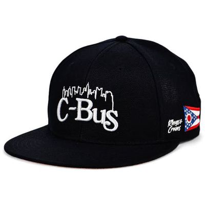 Men's Black Rings & Crwns Columbus Skyline Snapback Adjustable Hat