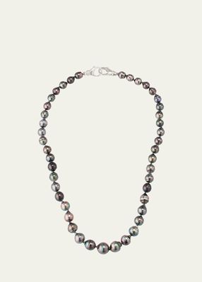 Men's Black Tahitian Pearl Necklace, 20"L