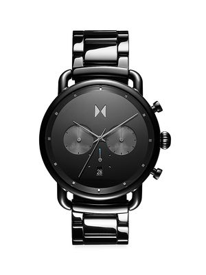 Men's Blacktop Ceramic & Stainless Steel Chronograph Watch - Black - Black