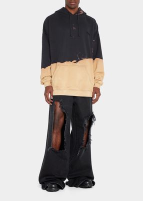 Men's Bleached Terry Hoodie