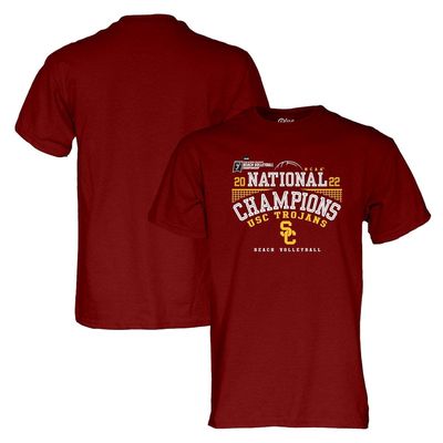 Men's Blue 84 Cardinal USC Trojans 2022 NCAA Women's Beach Volleyball National Champions T-Shirt