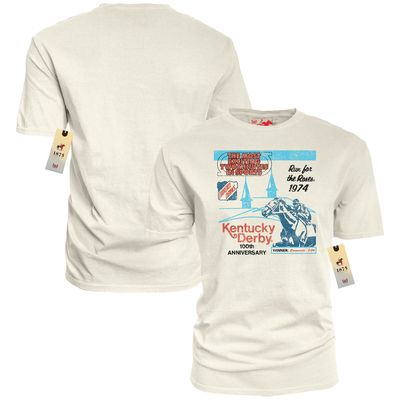 Men's Blue 84 Cream Kentucky Derby 150 Throwback Most Exciting Two Minutes T-Shirt