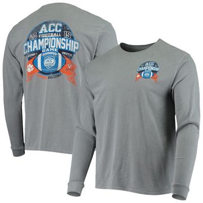 Men's Blue 84 Gray Clemson Tigers vs. Virginia Cavaliers 2019 ACC Championship Match-Up Long Sleeve T-Shirt