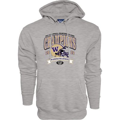 Men's Blue 84 Gray Washington Huskies 2023 Pac-12 Football Conference Champions Pullover Hoodie