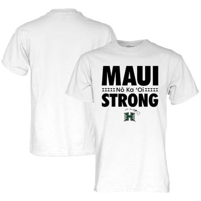 Men's Blue 84 White Hawaii Rainbow Warriors Maui Strong T-Shirt