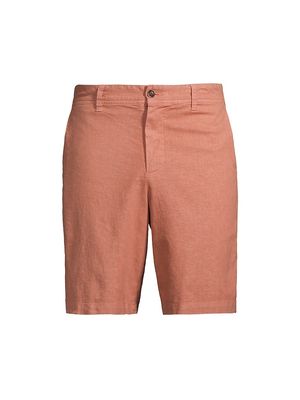 Men's Boden Linen-Blend Shorts - Nantucket Red - Size 30 - Nantucket Red - Size 30