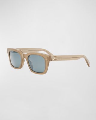 Men's Bold 3-Dots Nylon Rectangle Sunglasses