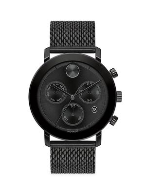Men's Bold Evolution Stainless Steel Chronograph Watch - Black - Black