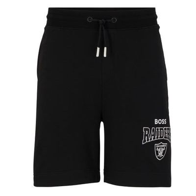 Men's BOSS X NFL Black/White Las Vegas Raiders Snap Shorts