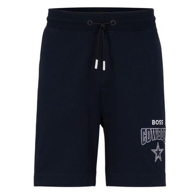 Men's BOSS X NFL Navy/White Dallas Cowboys Snap Shorts
