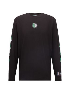 Men's Boston Celtics Long-Sleeve T-Shirt - Black - Size XL - Black - Size XL