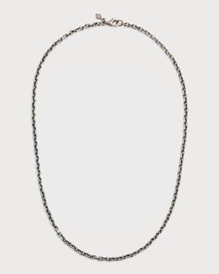 Men's Box Chain Necklace, 22"L
