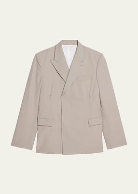 Men's Boxy Two-Piece Double-Breasted Blazer Suit