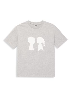 Men's Boy Meets Girl Little Kid's & Kid's Graphic Crewneck Short-Sleeve T-Shirt - Grey Melange - Size 8 - Grey Melange - Size 8