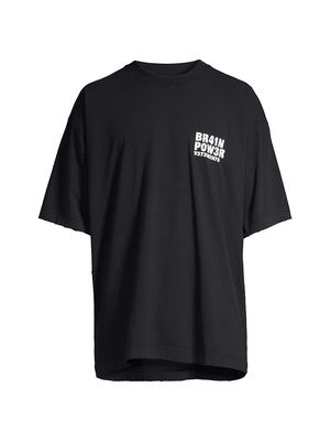 Men's BR41N POW3R T-Shirt - Black - Size XS - Black - Size XS