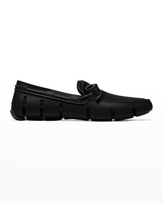 Men's Braided-Lace Mesh/Rubber Driver Loafers