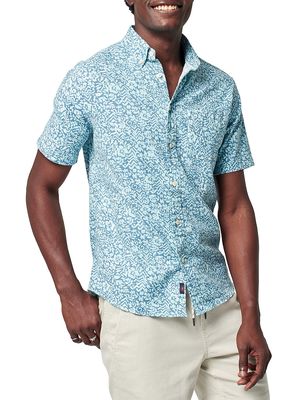 Men's Breeze Button-Down Shirt - Teal Water Shilo - Size XL - Teal Water Shilo - Size XL