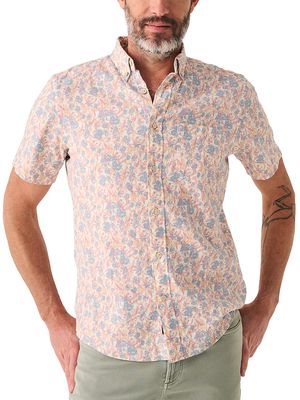 Men's Breeze Short-Sleeve Shirt - Tropic Shores Floral - Size Medium - Tropic Shores Floral - Size Medium
