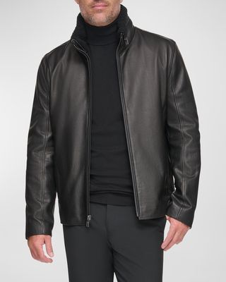 Men's Brentford Pebbled Leather Jacket