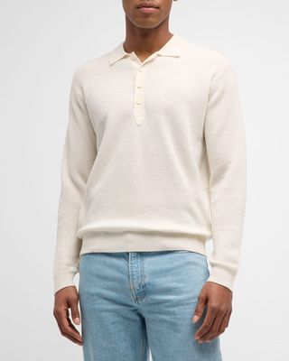 Men's Brixham Ribbed Polo Sweater