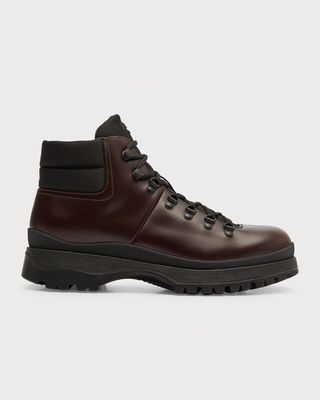 Men's Brucciato Leather Lace-Up Hiking Boots