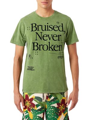 Men's Bruised T-Shirt - Lime Green - Size Medium