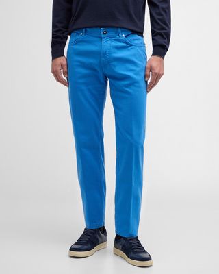 Men's Brushed Micro-Pique 5-Pocket Pants