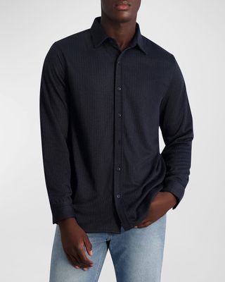 Men's Brushed Stripe Button-Down Shirt